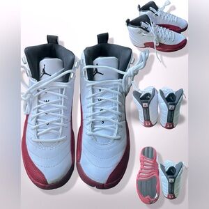 Red/White Cherry Retro 12 Size 5.5 (GS)